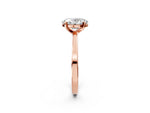 Oval Cut Diamond Solitaire Engagement Ring in Rose gold with Prong Setting_14