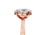 Oval Cut Diamond Solitaire Engagement Ring in Rose gold with Prong Setting_17