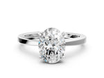 Oval Cut Diamond Solitaire Engagement Ring in White gold with Prong Setting_12