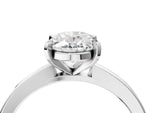 Oval Cut Diamond Solitaire Engagement Ring in White gold with Prong Setting_16