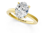 Oval Cut Diamond Solitaire Engagement Ring in Yellow gold with Prong Setting_13