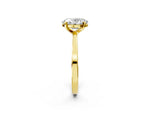 Oval Cut Diamond Solitaire Engagement Ring in Yellow gold with Prong Setting_14