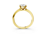 Oval Cut Diamond Solitaire Engagement Ring in Yellow gold with Prong Setting_15