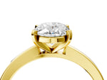 Oval Cut Diamond Solitaire Engagement Ring in Yellow gold with Prong Setting_16