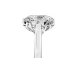Oval Cut Diamond Solitaire Ring in White gold with Flower Prong Setting_11