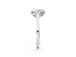 Oval Cut Diamond Solitaire Ring in White gold with Flower Prong Setting_8