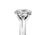 Oval Cut Diamond Solitaire Ring in White gold with Prong Setting and Rounded Band_23