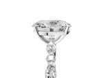 Oval Cut Diamond Solitaire Ring in White gold with Shared Prong Marquise and Round Side Stones_17