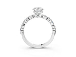 Oval Cut Diamond Solitaire Ring in White gold with Shared Prong Marquise and Round Side Stones_39