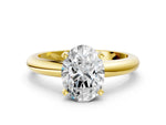 Oval Cut Diamond Solitaire Ring in Yellow gold with Prong Setting and Rounded Band_18