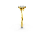 Oval Cut Diamond Solitaire Ring in Yellow gold with Prong Setting and Rounded Band_20