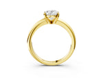 Oval Cut Diamond Solitaire Ring in Yellow gold with Prong Setting and Rounded Band_21