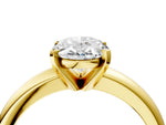 Oval Cut Diamond Solitaire Ring in Yellow gold with Prong Setting and Rounded Band_22