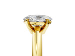 Oval Cut Diamond Solitaire Ring in Yellow gold with Prong Setting and Rounded Band_23