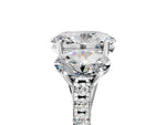 Oval Cut Diamond Trellis Three-Stone Engagement Ring in White gold with Round Side Stones_23