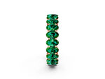 Oval Cut Emerald Eternity Band in Rose gold with Shared Prong Setting_2
