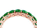 Oval Cut Emerald Eternity Band in Rose gold with Shared Prong Setting_4