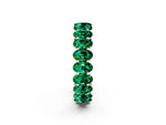 Oval Cut Emerald Eternity Band in Silver with Shared Prong Setting_2