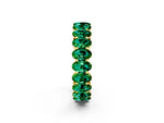 Oval Cut Emerald Eternity Band in Yellow gold with Shared Prong Setting_2