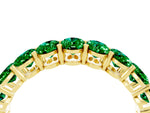 Oval Cut Emerald Eternity Band in Yellow gold with Shared Prong Setting_4