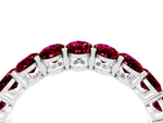 Oval Cut Garnet Eternity Band in Platinum with Shared Prong Setting_4