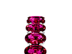 Oval Cut Garnet Eternity Band in Platinum with Shared Prong Setting_5