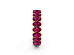 Oval Cut Garnet Eternity Band in Rose gold with Shared Prong Setting_2