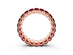 Oval Cut Garnet Eternity Band in Rose gold with Shared Prong Setting_3