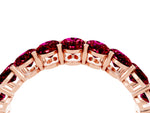 Oval Cut Garnet Eternity Band in Rose gold with Shared Prong Setting_4
