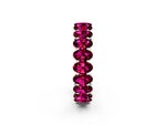 Oval Cut Garnet Eternity Band in White gold with Shared Prong Setting_2