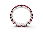 Oval Cut Garnet Eternity Band in White gold with Shared Prong Setting_3