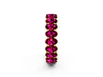 Oval Cut Garnet Eternity Band in Yellow gold with Shared Prong Setting_2