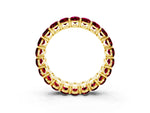Oval Cut Garnet Eternity Band in Yellow gold with Shared Prong Setting_3