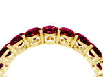 Oval Cut Garnet Eternity Band in Yellow gold with Shared Prong Setting_4