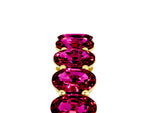 Oval Cut Garnet Eternity Band in Yellow gold with Shared Prong Setting_5