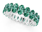 Oval Cut Green Sapphire Eternity Band in Platinum with Shared Prong Setting_1