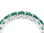 Oval Cut Green Sapphire Eternity Band in Silver with Shared Prong Setting_4