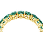 Oval Cut Green Sapphire Eternity Band in Yellow gold with Shared Prong Setting_4