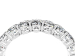 Oval Cut Moissanite Eternity Band in Platinum with Shared Prong Setting_4