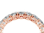 Oval Cut Moissanite Eternity Band in Rose gold with Shared Prong Setting_4