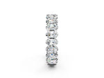 Oval Cut Moissanite Eternity Band in White gold with Shared Prong Setting_2