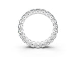Oval Cut Moissanite Eternity Band in White gold with Shared Prong Setting_3