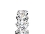 Oval Cut Moissanite Eternity Band in White gold with Shared Prong Setting_5