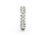 Oval Cut Moissanite Eternity Band in Yellow gold with Shared Prong Setting_2