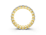 Oval Cut Moissanite Eternity Band in Yellow gold with Shared Prong Setting_3