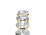 Oval Cut Moissanite Eternity Band in Yellow gold with Shared Prong Setting_5