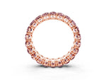 Oval Cut Morganite Eternity Band in Rose gold with Shared Prong Setting_3