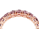 Oval Cut Morganite Eternity Band in Rose gold with Shared Prong Setting_4