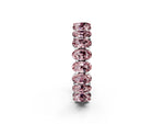 Oval Cut Morganite Eternity Band in White gold with Shared Prong Setting_2