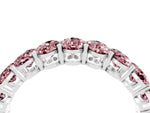 Oval Cut Morganite Eternity Band in White gold with Shared Prong Setting_4